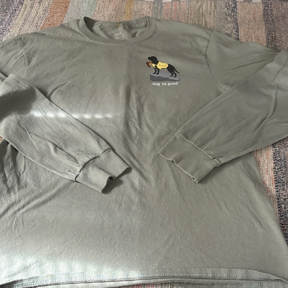 Dog Is Good Graphic Long Sleeve Shirt, cotton, L
“Never Hike Alone”